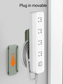 Giá đỡ dải điện treo tường 1pc - trắng - Xem 7