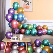 50 Cái/bộ 10 Inch Bong Bóng Cao Su Hiện Đại Kim Loại Hồng Tiệc Trang Trí Bóng Cho Đảng - Hồng - Xem 3