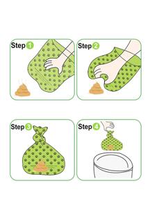 3rolls Pet Poop Bags Disposable Dog Waste Bags, Waste Bags Doggie Outdoor Home Clean Refill Garbage Bag Pet Supplies - Multicolor - View 5