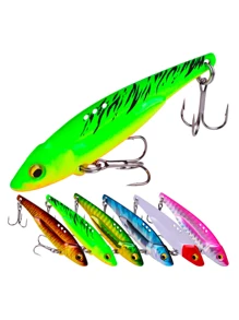1pc 5g/7g/17g/20g Sinking Long Casting Vib Metal Lure, Artificial Fish Bait For Black Bass - Green - View 1