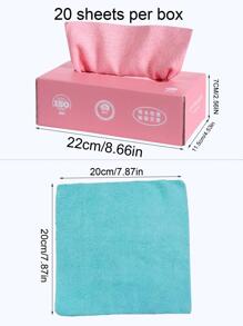 20pcs/PACK1 Box Of Disposable Dishcloth, Disposable Slouchy Person Dishcloth, Kitchen Dishwashing Towel, Absorbent Cleaning Cloth, Kitchen Household Dishcloth, 20 Pieces Per Box - Pink - View 5