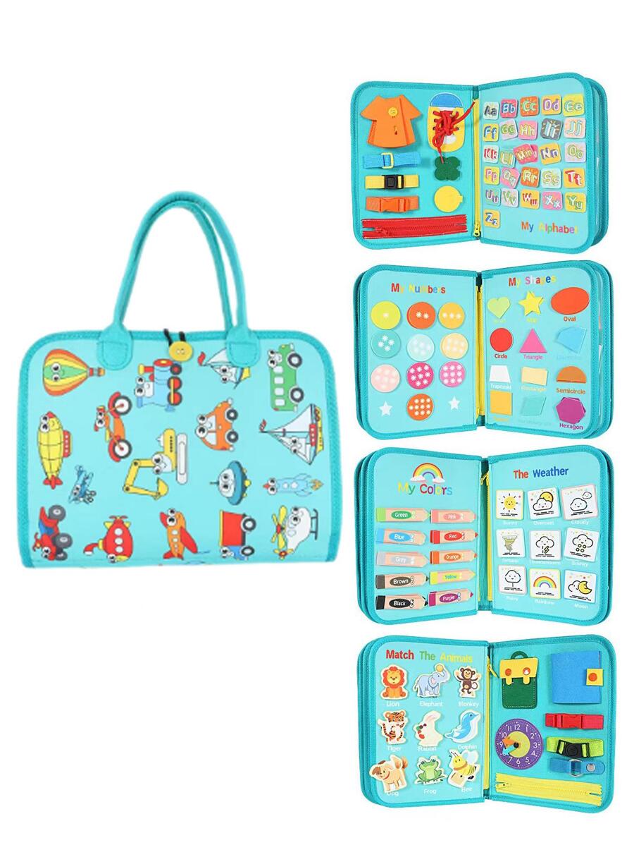 1套卡通圖案DIY氈戳套件 - 綠色 - 查看 1