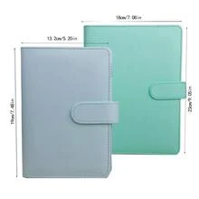 1 pieza Cuaderno con cubierta liso PU - Azul - Ver 8