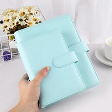 1 pieza Cuaderno con cubierta liso PU - Azul - Ver 3