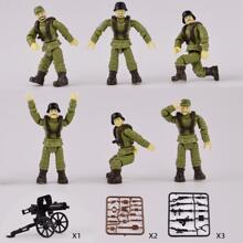 Mini Soldiers Action Figure, Model Building Kit Construction Toy With Multiple Accessories (random Color) - Multicolor - View 1