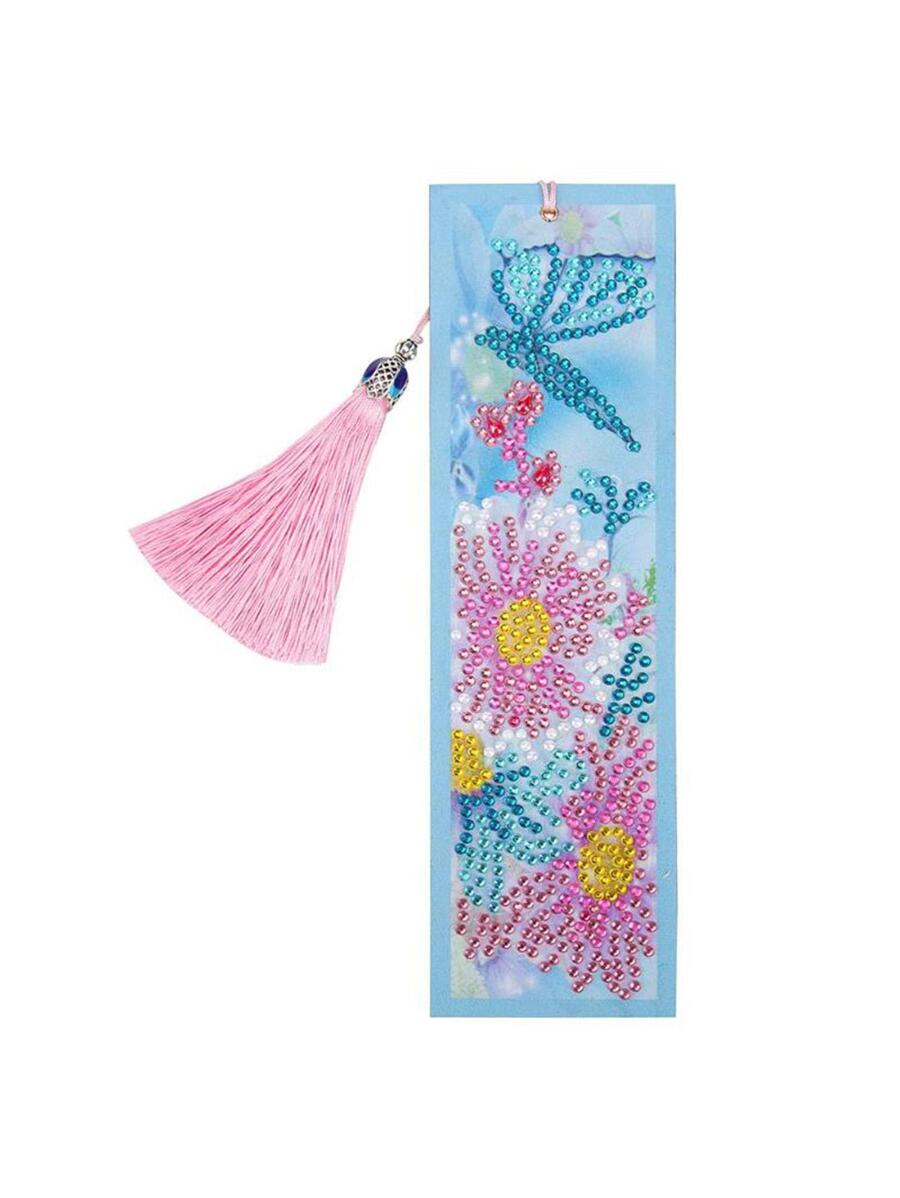 1 set Marcador de libro con patrón de flor - Multicolor - Ver 1