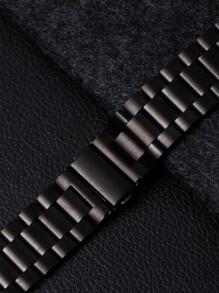 黑色不锈钢表带，兼容 ，适用于 42mm、38mm、40mm、41mm、44mm、45mm、46mm、49mm 型号。时尚智能手表替换表带，兼容 Series Ultra2、Ultra SE2、SE 11、10、9、8、7、6、5、4、3、2、1 等型号。男女通用，是学生返校的理想礼物。 - 黑色 - 查看 3