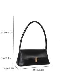 Soft Face Pu Leather Metal Lock Decoration Clamshell Vintage Style Bag Women's Shoulder Bag New Women's Bag Small Bag Handbag Small Square Bag
