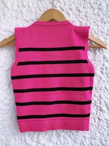 Women Knit Tops - 玫紅色 - 查看 2