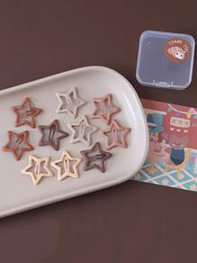 10pcs Girls Star Design Hair Clips