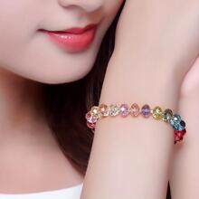 66 Chiếc Màu Đỏ Đậm Thủy Tinh Pha Lê Hạt 8Mm Cho Tự Làm Vòng Tay, Vòng Cổ, Bông Tai, bộ Trang Sức Làm - Đỏ - Xem 2