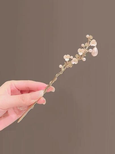 Kẹp tóc trang trí hoa và ngọc trai giả, phụ kiện tóc thanh lịch, kẹp tóc búi, dụng cụ tạo búi tóc, phụ kiện tóc tạo kiểu, đồ dùng học tập, phụ kiện tóc ngọc trai, trang phục đi nghỉ mát cho nữ, đồ dùng đám cưới, phụ kiện đội đầu