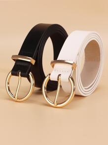 2入組圓扣皮帶