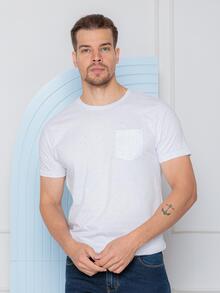 Camiseta masculina gola redonda manga curta