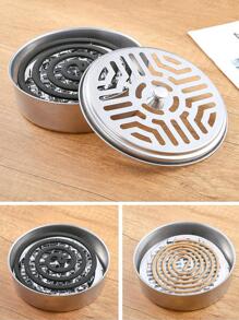 1入組不銹鋼蚊子託盤帶隨機蓋,極簡風格防燙蚊子盒適用於家用的 - 銀色 - 查看 5