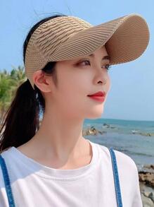 Solid Visor Hat - Khaki - View 3