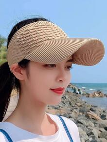 Solid Visor Hat - Khaki - View 2
