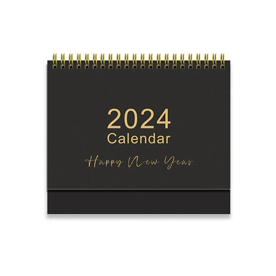 1入組字母圖案2024檯曆 - 黑色 - 查看 1