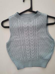 Women Knit Tops - 淺藍色 - 查看 1