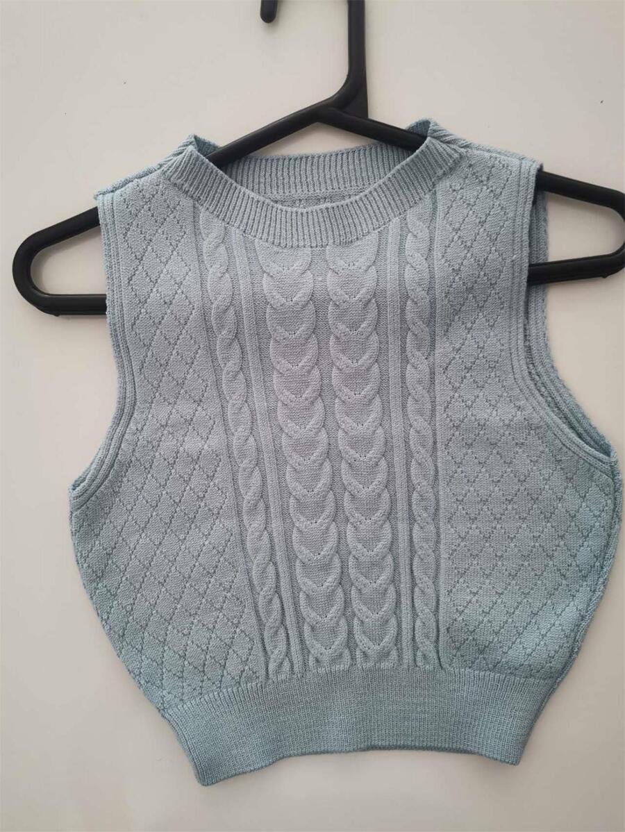 Women Knit Tops - 淺藍色 - 查看 1