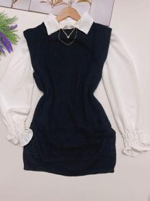 Women Sweater Vests - Black - View 1