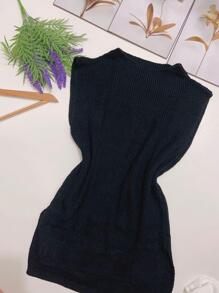 Women Sweater Vests - Black - View 2