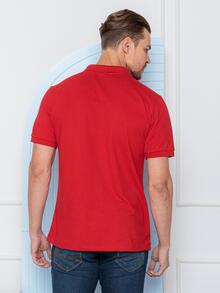 Men Polo Shirts - 紅色 - 查看 2