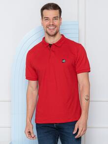 Men Polo Shirts - 紅色 - 查看 1