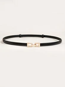 Symmetrical Buckle Belt Summer, School Fall, Autumn, Halloween - Black - View 2