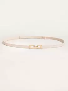 Symmetrical Buckle Belt Summer, School Fall, Autumn, Halloween - Beige - View 2