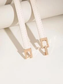 Symmetrical Buckle Belt Summer, School Fall, Autumn, Halloween - Beige - View 3
