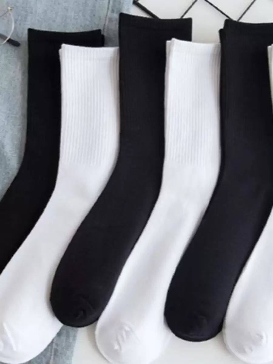 Men Sports Socks - 黑與白 - 查看 1