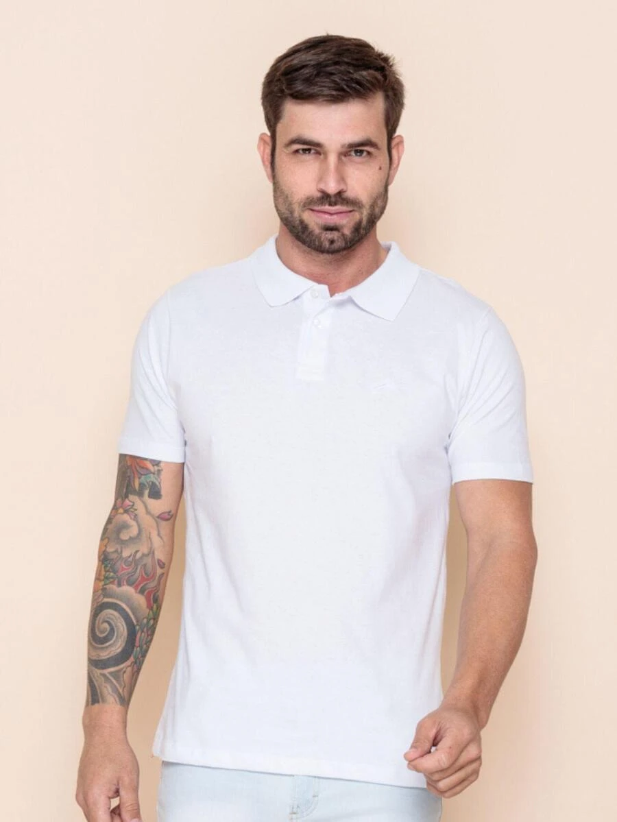 Men Polo Shirts - trắng - Xem 1