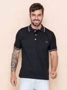 Men Polo Shirts - màu đen - Xem 1