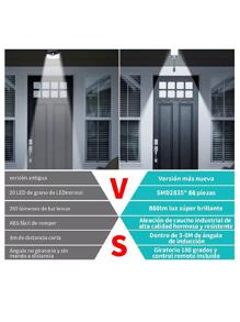 2 Pieces Solar Lamp Prana Solar Outdoor Wall Sensor Light Waterproof Garden Leody King - 黑色 - 查看 2