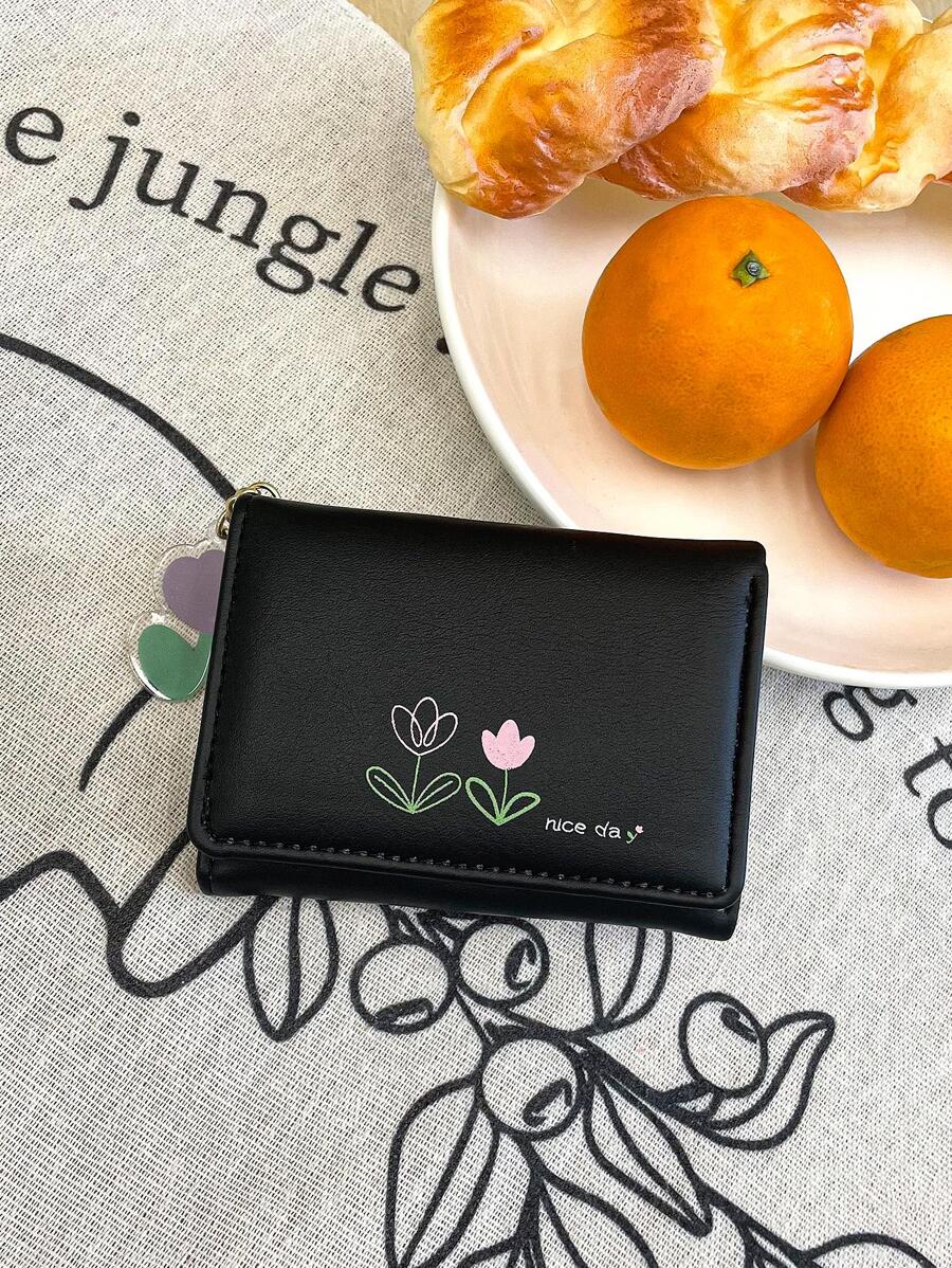 新款可爱短款钱包，女士/女孩适用，超薄学生钱包，设计