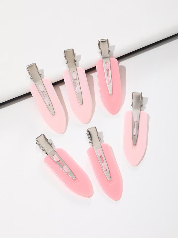 Set de 6 accesorii de păr de bază și practice: agrafă de păr fără urme, agrafă de păr, agrafă de păr tip aligator, agrafă pentru machiaj și coafură, accesorii roz casual, agrafe de păr, agrafe cu gheare, agrafe de păr