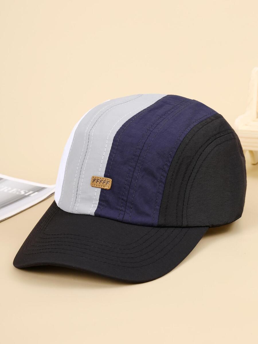 Men Color Block Baseball Cap - Multicolor - View 1