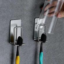 1 Bàn Chải Đánh Răng & Giá Đựng Cốc Nước Rửa, Có Thể Đựng Bàn Chải Đánh Răng Và Cốc Trà Cùng Một Lúc - màu đen - Xem 3