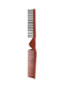 Mini Portable Foldable Comb - Brown - View 3