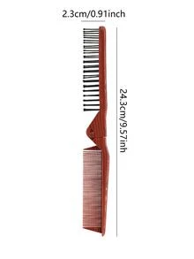 Mini Portable Foldable Comb - Brown - View 4