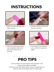 Upgrade Your Look With 24pcs Long Almond Striped Full Cover Fake Nail Kit - Multicolor - View 4