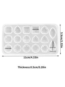 1 pieza Molde de silicona de bricolaje con diseño geométrico - Blanco - Ver 5