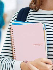 Trees 1入組螺旋周度筆記本 - 粉色 - 查看 7