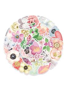 50 Miếng Dán Hoa, Miếng Dán Vinyl Chống Thấm Nước Cho Máy Tính Xách Tay, Cản Sau, Ván Trượt, Chai Nước, Máy Tính, Điện Thoại, Miếng Dán Hoa Dễ Thương Cho Trẻ Em Thanh Thiếu Niên Người Lớn - Nhiều màu - Xem 5