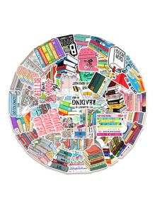 Love閱讀貼紙包50入組勵志貼紙適用於青少年成年人和閱讀戀人防水乙烯基貼花筆記本電腦書水瓶手機貼紙 - 彩色 - 查看 5