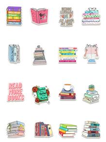 Love閱讀貼紙包50入組勵志貼紙適用於青少年成年人和閱讀戀人防水乙烯基貼花筆記本電腦書水瓶手機貼紙 - 彩色 - 查看 3