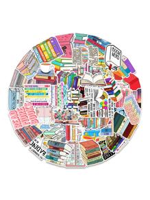 Love閱讀貼紙包50入組勵志貼紙適用於青少年成年人和閱讀戀人防水乙烯基貼花筆記本電腦書水瓶手機貼紙 - 彩色 - 查看 1