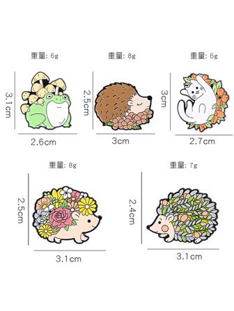 1pc Cartoon Graphic Brooch