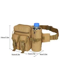 1pc Release Buckle Decor Camping Waist Bag - Khaki - View 3